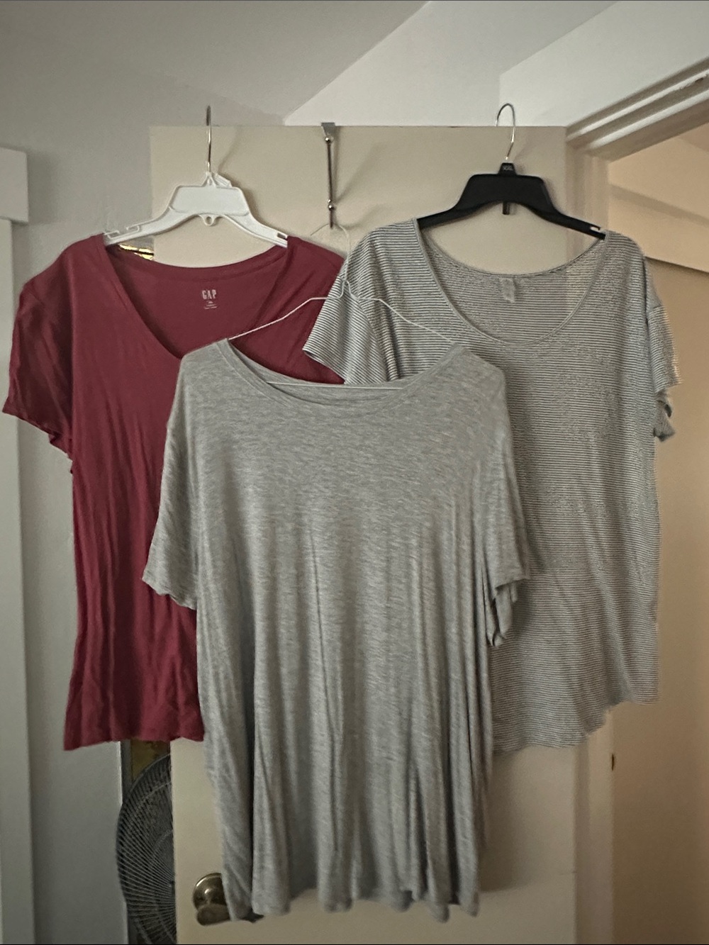 GAP Women's V-Neck Tee, Gap Women’s round neck tee & Alternative striped tee